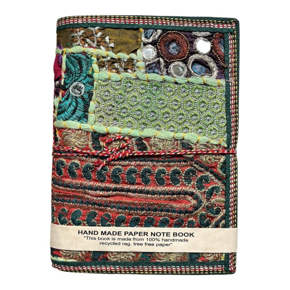 Handcrafted Sari Silk Journal · Tree-Free Paper · Zero Waste · Living Ritual